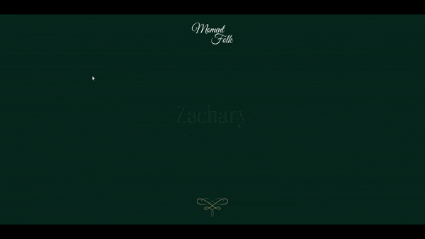 Moment Folk animated single-page gift card site